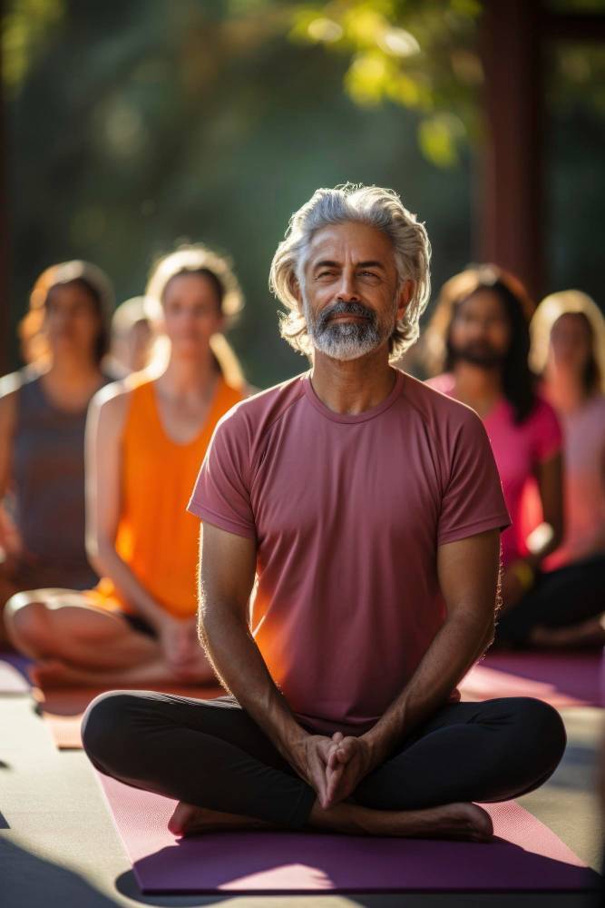 elders doing yoga